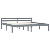 Bedframe massief grenenhout grijs 180x200 cm - thumbnail