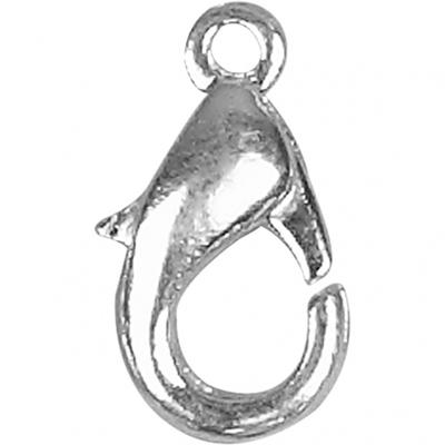 Creativ Company Karabijnhaken, l: 12 mm, verzilverd, 5 stuk/ 1 doos