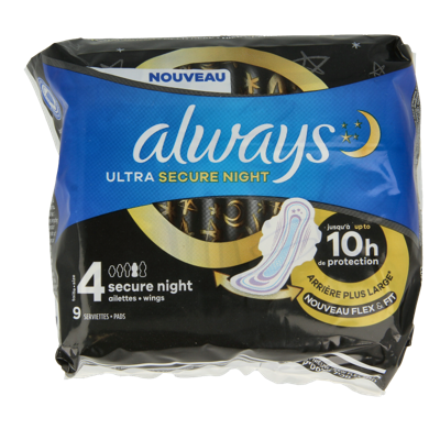 Maandverband ultra secure nacht 9 Stuks