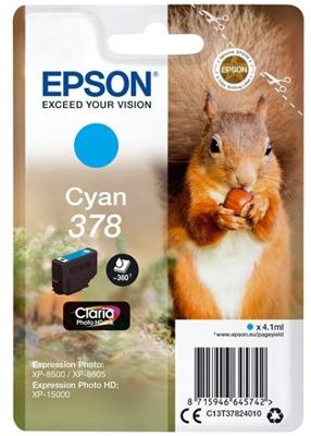 Epson 378 4.1ml 360pagina's Cyaan inktcartridge - [C13T37824010] - thumbnail