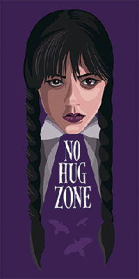 Wednesday strandlaken No Huge Zone 70 x 140 cm Wednesday strandlaken No Huge Zone 70 x 140 cm