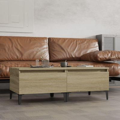 Bijzettafels 2 st 50x46x35 cm bewerkt hout sonoma eikenkleurig Bijzettafels 2 st 50x46x35 cm bewerkt hout sonoma eikenkleurig