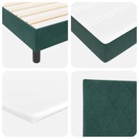Boxspringbed met matras fluweel donkergroen 80x200 cm - thumbnail