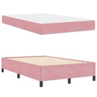 Bedframe met matras Roze en wit 120 x 200 cm Fluweel - thumbnail