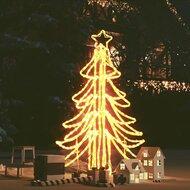 VidaXL Kerstfiguur kerstboom met warmwitte led's 87x87x93 cm - thumbnail