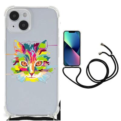 iPhone 14 Stevig | Bumper Hoesje | Cat Color iPhone 14 Stevig | Bumper Hoesje | Cat Color
