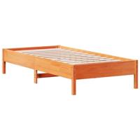 Bedframe zonder matras massief grenenhout wasbruin 100x200 cm - thumbnail