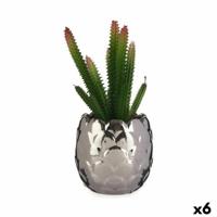 Decoratieve plant Ibergarden Keramisch Plastic Cactus 10 x 20 x 10 cm (6 Stuks) - thumbnail