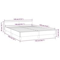 Bedframe met hoofdeinde fluweel zwart 140x190 cm - thumbnail