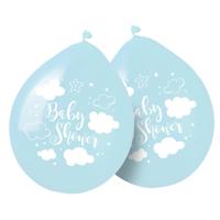 Blauwe Babyshower Jongen Ballonnen 30cm - 8 stuks - thumbnail