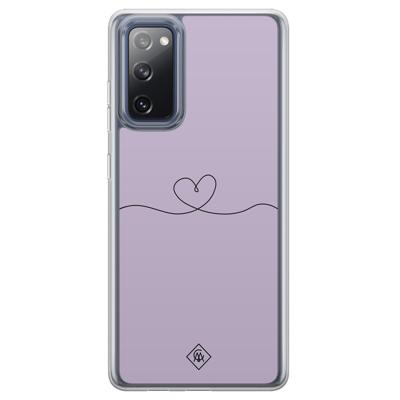 Samsung Galaxy S20 FE hybride hoesje - Hart lila