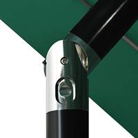 Parasol 3-laags met aluminium paal 3,5 m groen - thumbnail