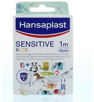 Hansaplast Sensitive kids 1m x 6cm 1 Stuks - thumbnail