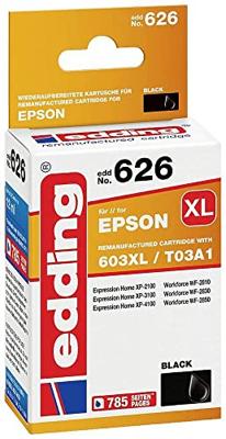 Edding Inktcartridge vervangt Epson 603XL, T03A1 Compatibel Zwart EDD-626 18-626 Edding Inktcartridge vervangt Epson 603XL, T03A1 Compatibel Zwart EDD-626 18-626