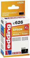 Edding Inktcartridge vervangt Epson 603XL, T03A1 Compatibel Zwart EDD-626 18-626 - thumbnail