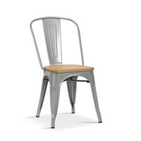 Stoel Ezra Lichtgrijs - Set van 4 - thumbnail