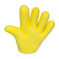 LG Imports gum handgebaar 3,5 cm rubber geel - thumbnail