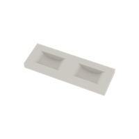 Wastafel Ideavit Solidvolo 140x48x11 cm Solid Surface Mat Wit - thumbnail