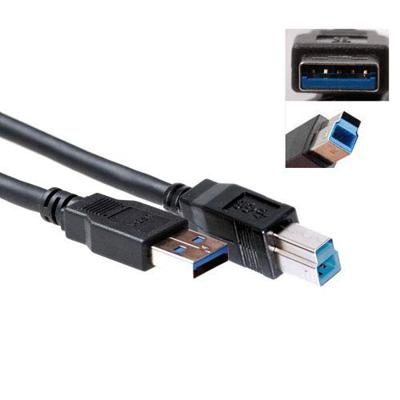USB 3.0 printerkabel 3 meter USB A-B zwart USB 3.0 printerkabel 3 meter USB A-B zwart