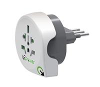 Q2 Power | World to Italy | Universal-Reiseadapter mit Erdungsstecker | KID SAFE Stoßschutz | Spannung und Leistung 100V-1000W / 250V-2500W - thumbnail