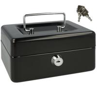 Westcott ac-e51000-zw geldkist 152x120x79mm zwart, kunststof inzet met 6 vakken - thumbnail