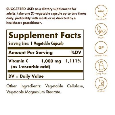 Solgar Vitamine C 1000 mg Capsules Solgar Vitamine C 1000 mg Capsules