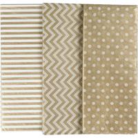 Creotime tissuepapier met print 50 x 70 cm goud 6 stuks - thumbnail