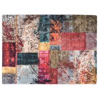 Vloerkleed wasbaar anti-slip 150x230 cm patchwork meerkleurig - thumbnail