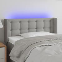 Hoofdbord LED 83x16x78/88 cm stof lichtgrijs - thumbnail