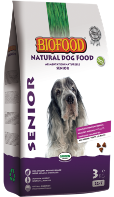 Biofood senior hondenvoer 3kg - thumbnail