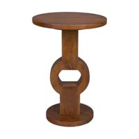 Dutchbone Ronde Bijzettafel 'Tondo' Mangohout, 36cm - thumbnail