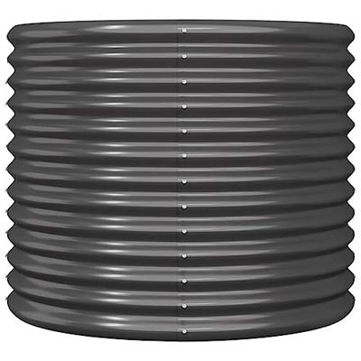 Plantenbak 80x80x68 cm gepoedercoat staal antracietkleurig