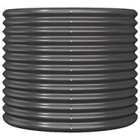 Plantenbak 80x80x68 cm gepoedercoat staal antracietkleurig - thumbnail