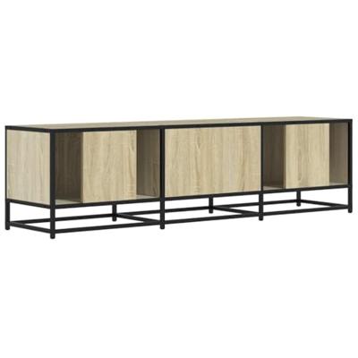 Tv-meubel 150x35x41 cm bewerkt hout metaal sonoma eikenkleurig