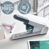 Leitz Heavy Duty nietmachine 5551, niet 80 vel, voor K6, K8, K10 en K12 nietcassettes, zilver - thumbnail