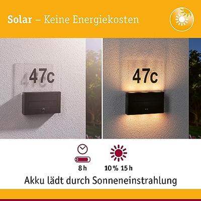 Paulmann 94725 Neda IP44 2200K Huisnummerlamp op zonne-energie Energielabel: A (A - G) 1 W Antraciet Paulmann 94725 Neda IP44 2200K Huisnummerlamp op zonne-energie Energielabel: A (A - G) 1 W Antraciet