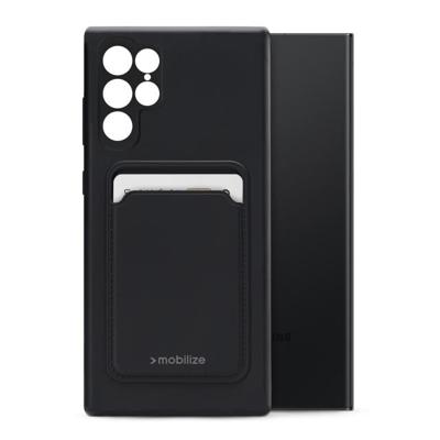 Mobilize Rubber Gelly Card Case Samsung Galaxy S23 Ultra 5G Matt Black