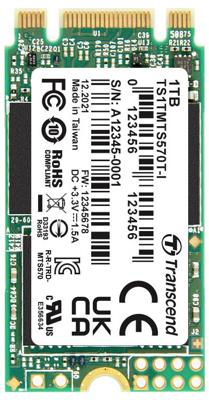Transcend 1 TB SATA M.2 SSD 2242 harde schijf TS1TMTS570TI-VS1
