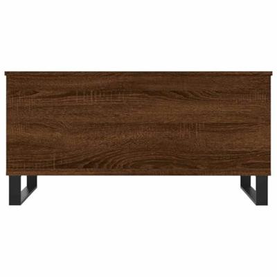 Salontafel 90x44,5x45 cm bewerkt hout bruineikenkleurig Salontafel 90x44,5x45 cm bewerkt hout bruineikenkleurig