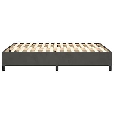 Bedframe zonder matras 140x190 cm fluweel donkergrijs