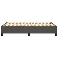 Boxspringframe fluweel donkergrijs 140x190 cm - thumbnail