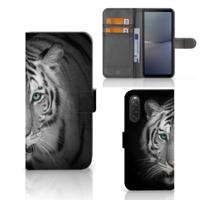 Sony Xperia 10 V | Telefoonhoesje | Met pasjeshouder | Tijger - thumbnail