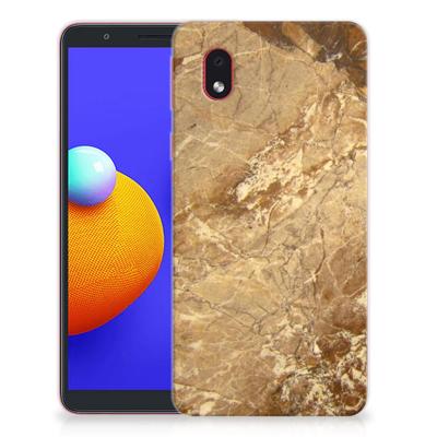 Samsung Galaxy A01 Core | TPU | Siliconen hoesje | Marmer Creme