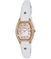 Horlogeband Fossil ES3289 Onderliggend Leder Wit 10mm - thumbnail