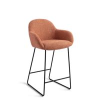 Jesper Home Barstoel 'Kushi' Slide Black, kleur Amber Autumn (zithoogte 67cm) - thumbnail