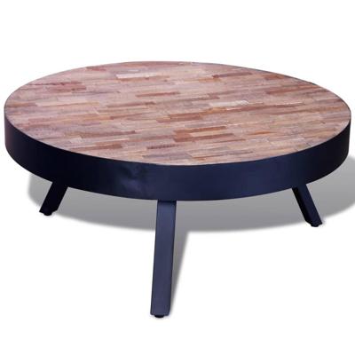 Salontafel rond gerecycled teakhout Salontafel rond gerecycled teakhout