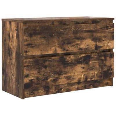 Tv-meubel 80x35x54 cm spaanplaat gerookt eikenkleurig