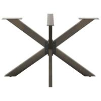 Eettafelpoot spider vorm 120x68x(72-73) cm staal naturel - thumbnail