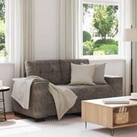 Loveseat met kussen Donkergrijs Kunstleer - thumbnail