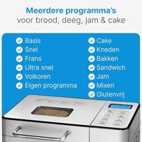 Profi Cook PC-BBA 1282 inox Broodbakmachine Anti-aanbaklaag, Timerfunctie 3.1 l RVS - thumbnail